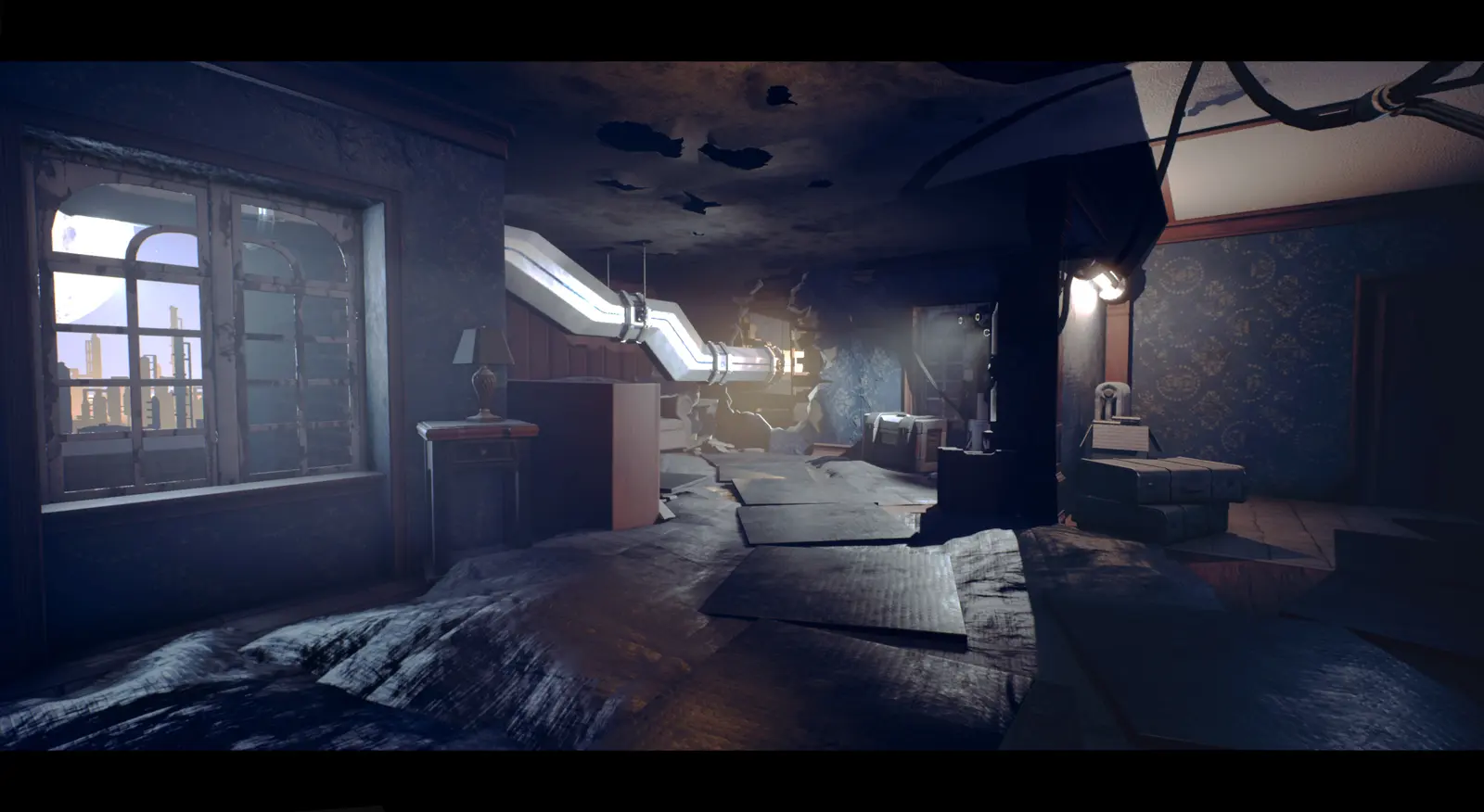 Modular environment entrance view.