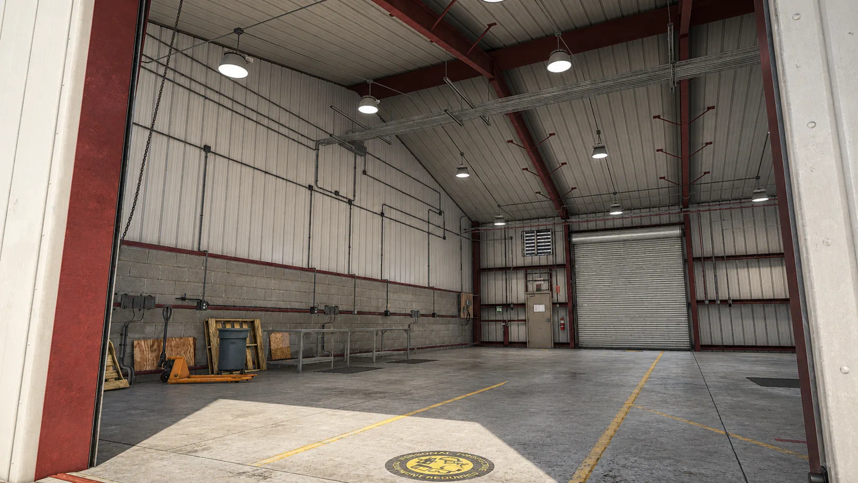 Modular interior environment assets render.